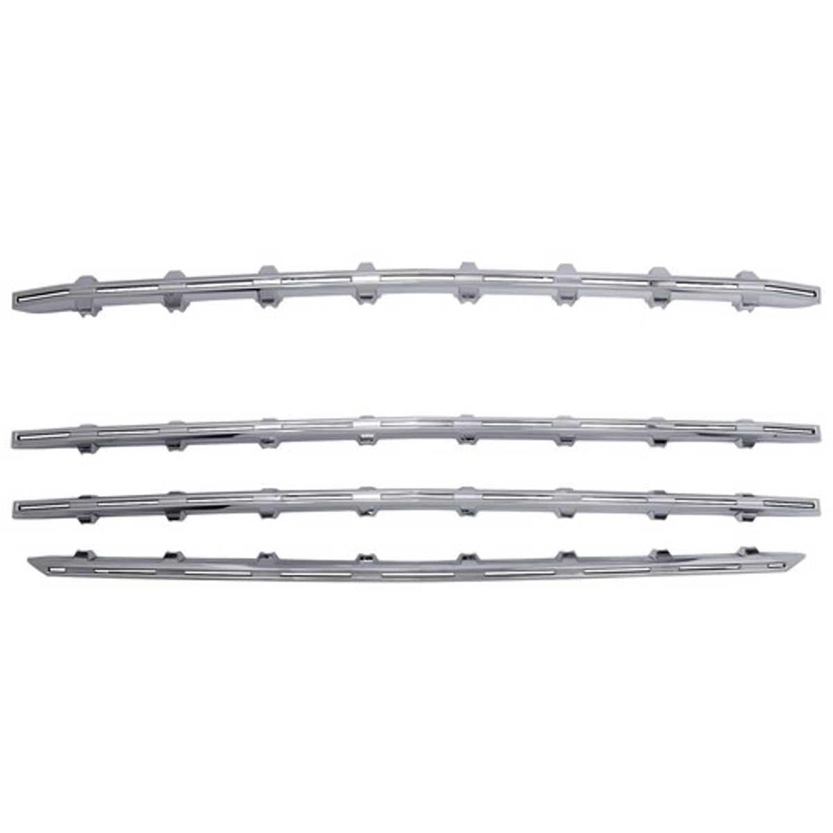 Solid Spare Snap-On Chrome Grille Trim Molding Covers For 19-21 Chevy Silverado 1500 LT RST