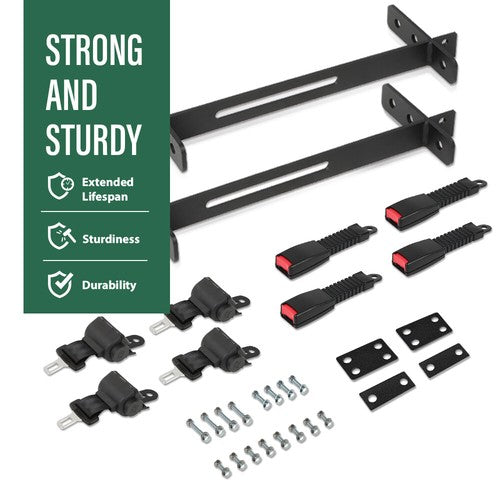 Solid Spare New Golf Cart Seat Belts Bracket Kit Fit For Yamaha EZGO Club Car 4 Seater Cart