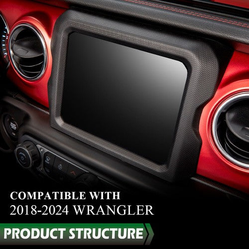 Solid Spare 8.4" Radio Trim Bezel Surround Fit For 2018-2024 Jeep Wrangler JL 6AB55TX7AB