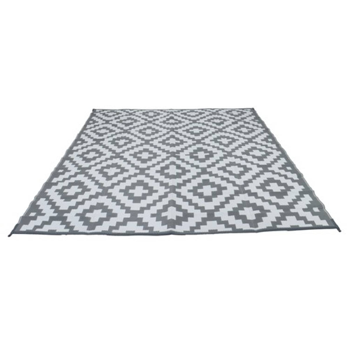Solid Spare Gray & White 9x12FT Waterproof Plastic Straw Rug For Camping Outdoor Carpet