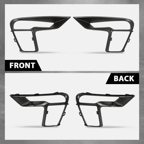 Solid Spare Front Bumper Fog Light Bezel Lamp Trim Left+Right Fit For 18-19 Ford Explorer