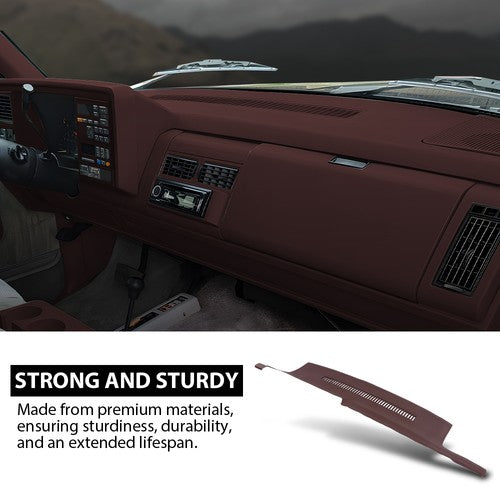 Solid Spare Dash Cover Cap Roll Up Red Fit For 88-94 Chevy GMC C/K 1500 2500 3500 Blazer