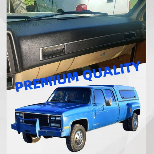 Solid Spare Hard Black Dash Pad Cover Cap For 1981-1991 Chevrolet GMC C/K/R/V Truck/SUV