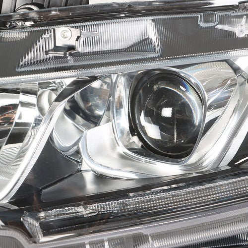 Solid Spare For Honda Civic 2016-2020 Headlight Assembly Halogen Chrome Clear Driver Side