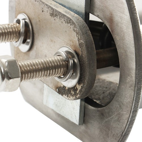 Solid Spare Pair 30" Stainless 2-1/2" Bolt Spring Loaded Mud Flap Hangers Straight Tapered