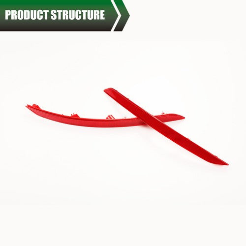 Solid Spare Fit For 17-18 Hyundai Elantra Rear Bumper Reflector Light Left+Right Red
