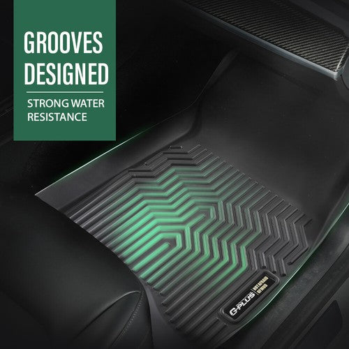 Solid Spare TPE Floor Mats Fit For 23-25 Honda Accord Hybrid All Weather Protection Liners
