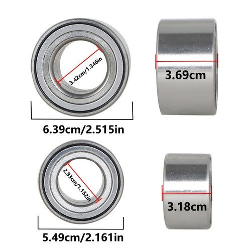 Solid Spare For Polaris Sportsman 400 450 500 600 700 X2 HO 2019 Front & Rear Wheel Bearings