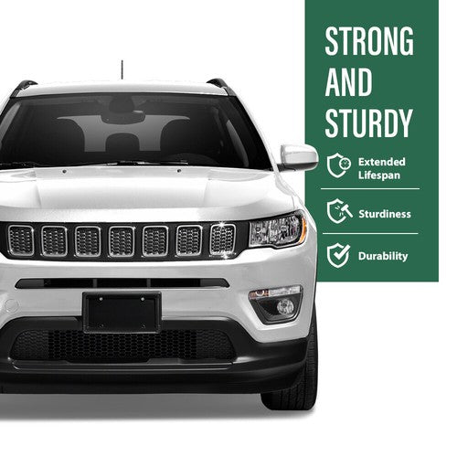 Solid Spare Fit For 2017-2021 Jeep Compass Front Bumper Center Grille Vent Mesh 5UT11RXFAC