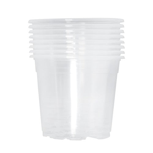 Solid Spare 36-Pack 6.7/5/4/3.5 Inch Reinforced Clear Nursery Pots Plastic Plant Flower Pots