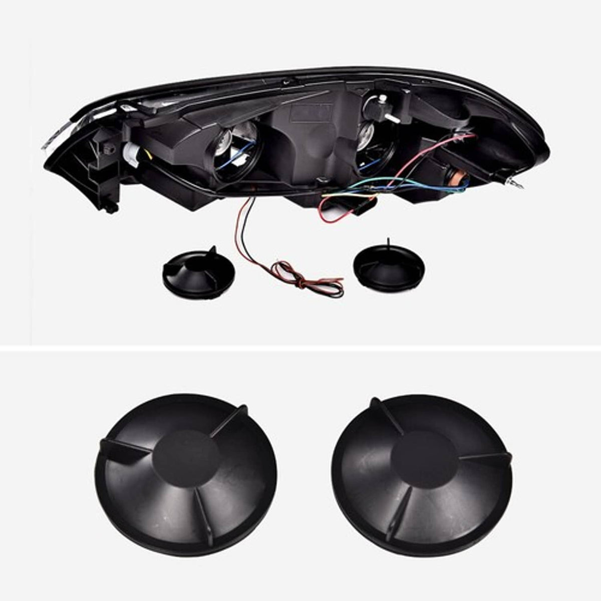Solid Spare Fit For 2006-2013 Impala/2006-2007 Monte Carlo LED DRL Clear Corner Headlights