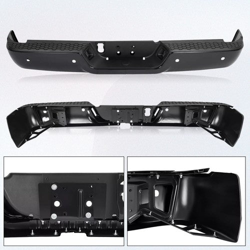 Solid Spare Black Rear Bumper Assembly For Ram 2500 3500 2013-2018 With Sensor Holes