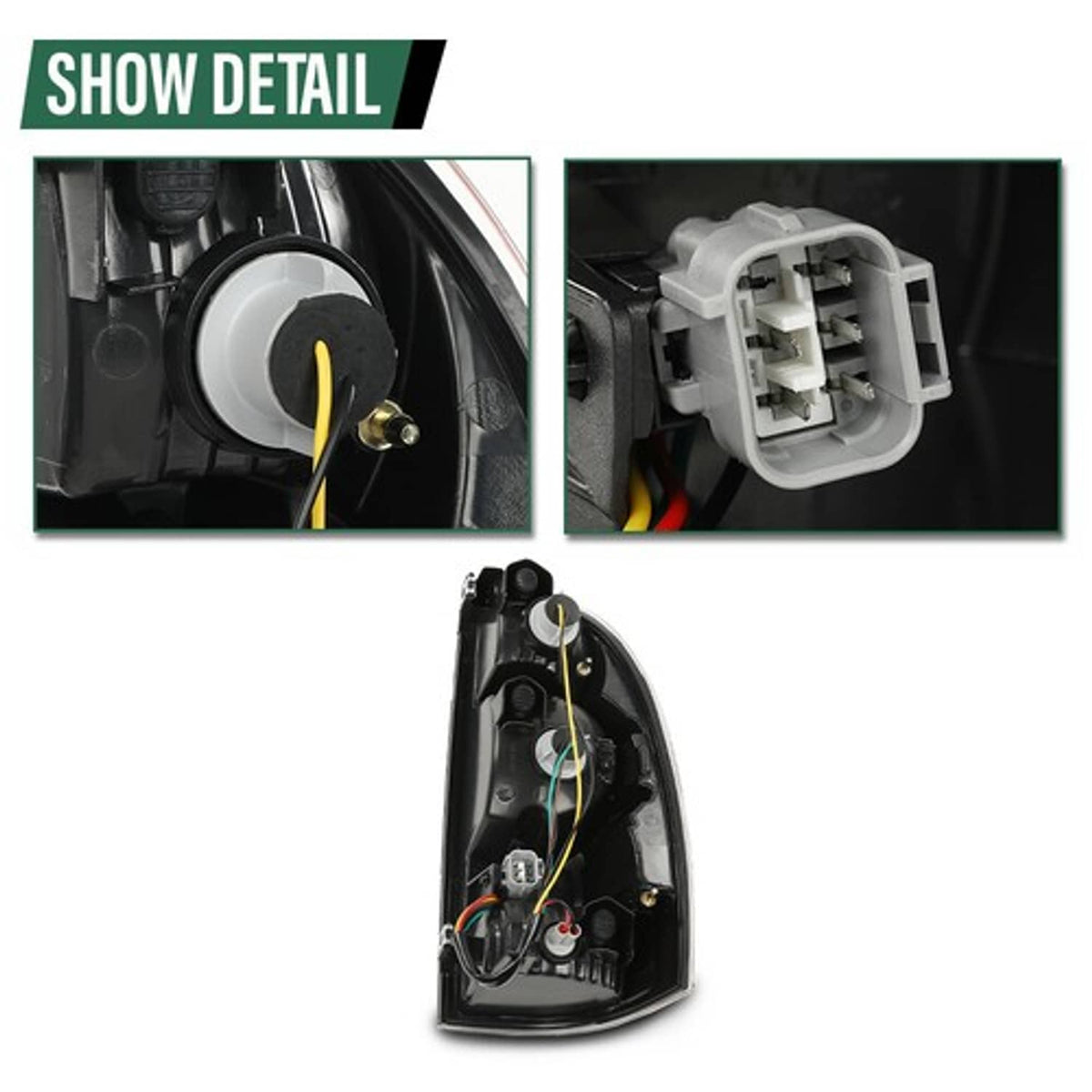 Solid Spare Tail Lights Brake Lamps Assembly Left+Right Fit For 2005-2015 Toyota Tacoma