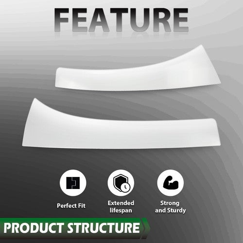 Solid Spare Fit For 14-22 Ram ProMaster 1500 2500 3500 White Headlight Filler Left+Right
