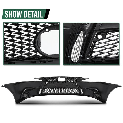 Solid Spare Front Bumper Conversion F-Sport Fit For 2006-2013 Lexus IS250 IS350 C 2IS to 3IS