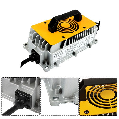 Solid Spare 48V 18A Charger With Triangular Plug Waterproof Fit For EZGO RXV &TXT Golf Cart