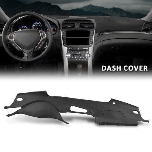 Solid Spare TPE Dash Cover Cap Dashboard Overlay Black Fit For 2004-2008 Acura TL