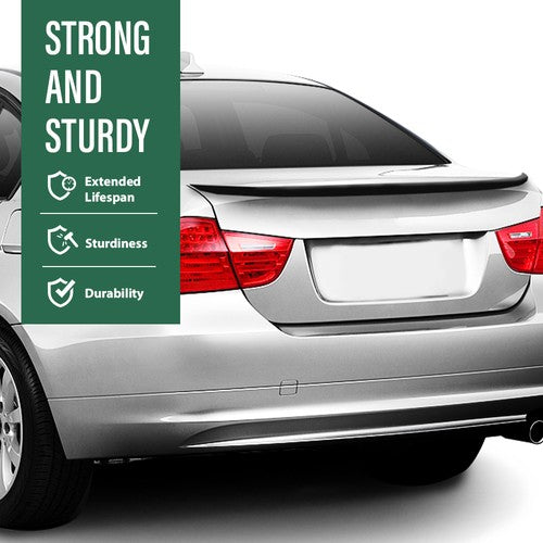 Solid Spare Rear Trunk Spoiler Wing MP Style Carbon Look Fit For 05-11 BMW E90 3-Series M3