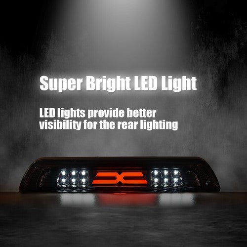Solid Spare Fit For 2007-2018 Toyota Tundra LED Rear Smoked Third 3rd Brake Light Cargo Lamp