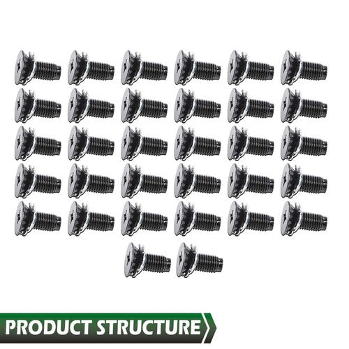 Solid Spare Fit For 1948 1949 1950 1951 1952 Ford Pickup 32pcs Door Hinge Screw with Washer