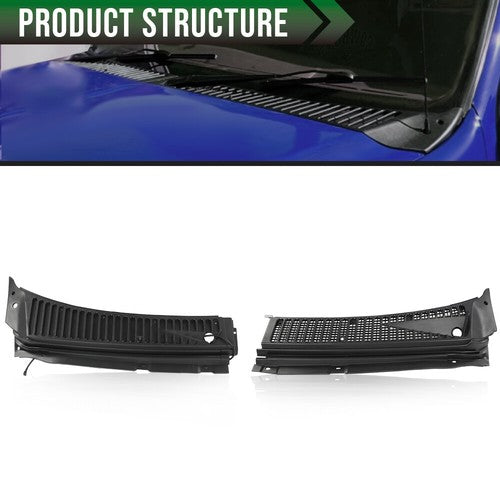 Solid Spare Windshield Window Wiper Cowl Cover Panel Black Fit For 1999-2007 Ford F250 F350