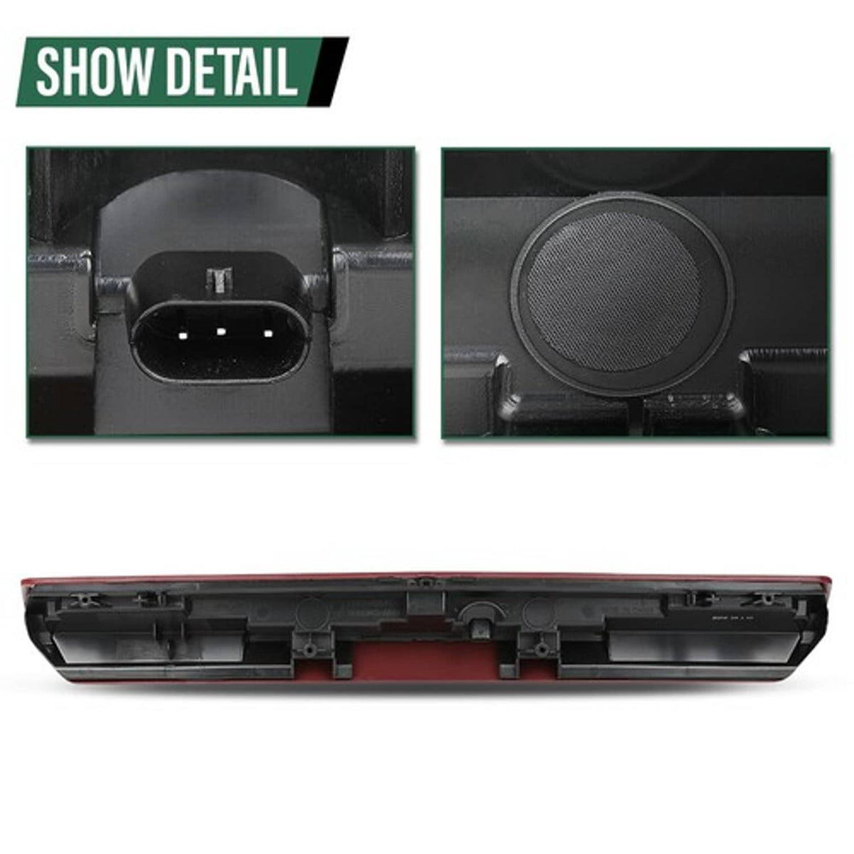 Solid Spare Third Brake Light Lamp w/o Camera Fit For 2019-2023 Chevy Silverado GMC Sierra