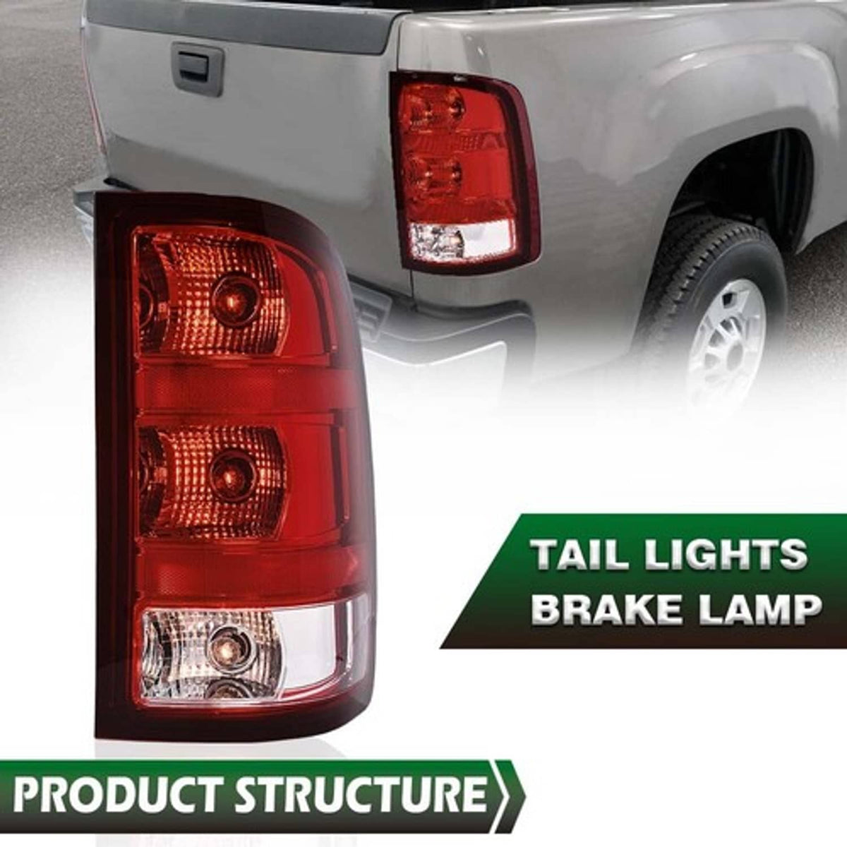Solid Spare Fit For 07-13 GMC Sierra 1500 2500 3500 Rear Tail Light Brake Lamp Right Side