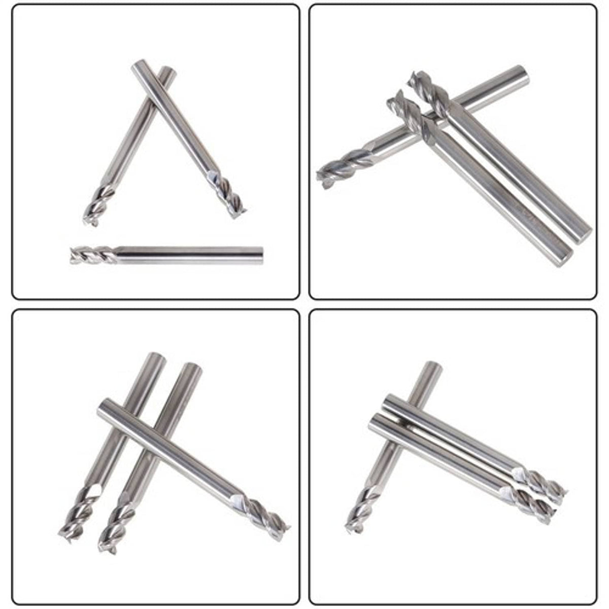 Solid Spare 3 Pcs 1/4" NEW Alu-Power 3 Flute Regular Carbide End Mill For Aluminum