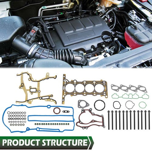 Solid Spare Fit For 2011-2016 Chevy Cruze Sonic Buick Encorde Trax1.4L Head Gasket Bolts Set