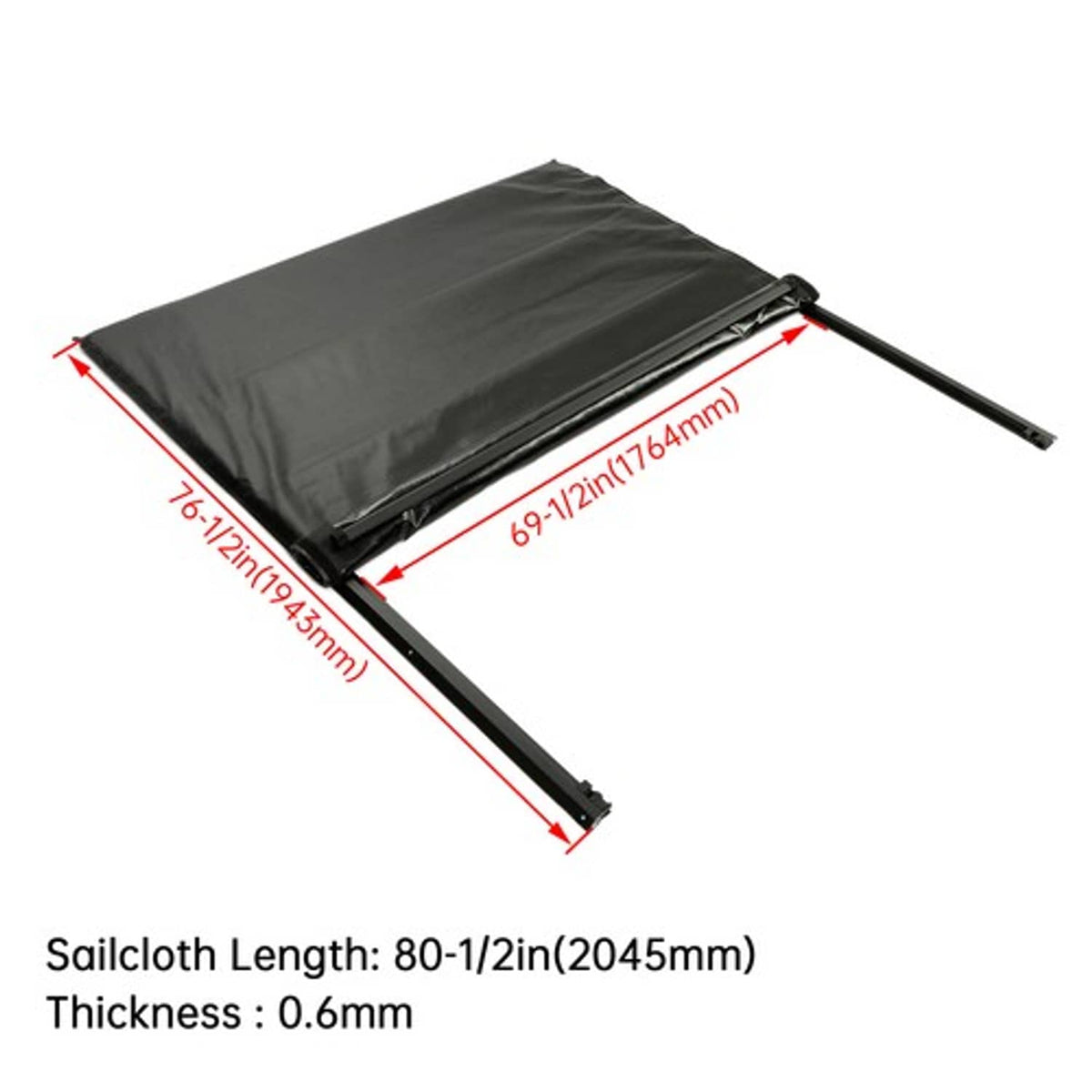 Solid Spare For 1988-2007 GMC Sierra Chevy Silverado 1500 Tonneau Cover 6.5FT Bed Roll-Up