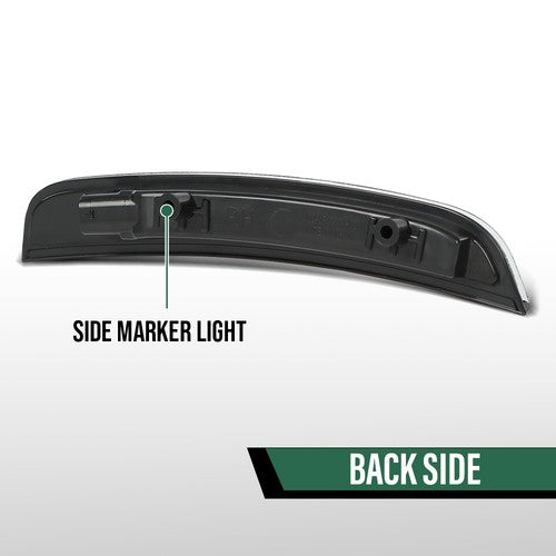 Solid Spare Fit For 2015-2022 Dodge Charger LED Side Marker Lights Front+Rear Fender Lamps