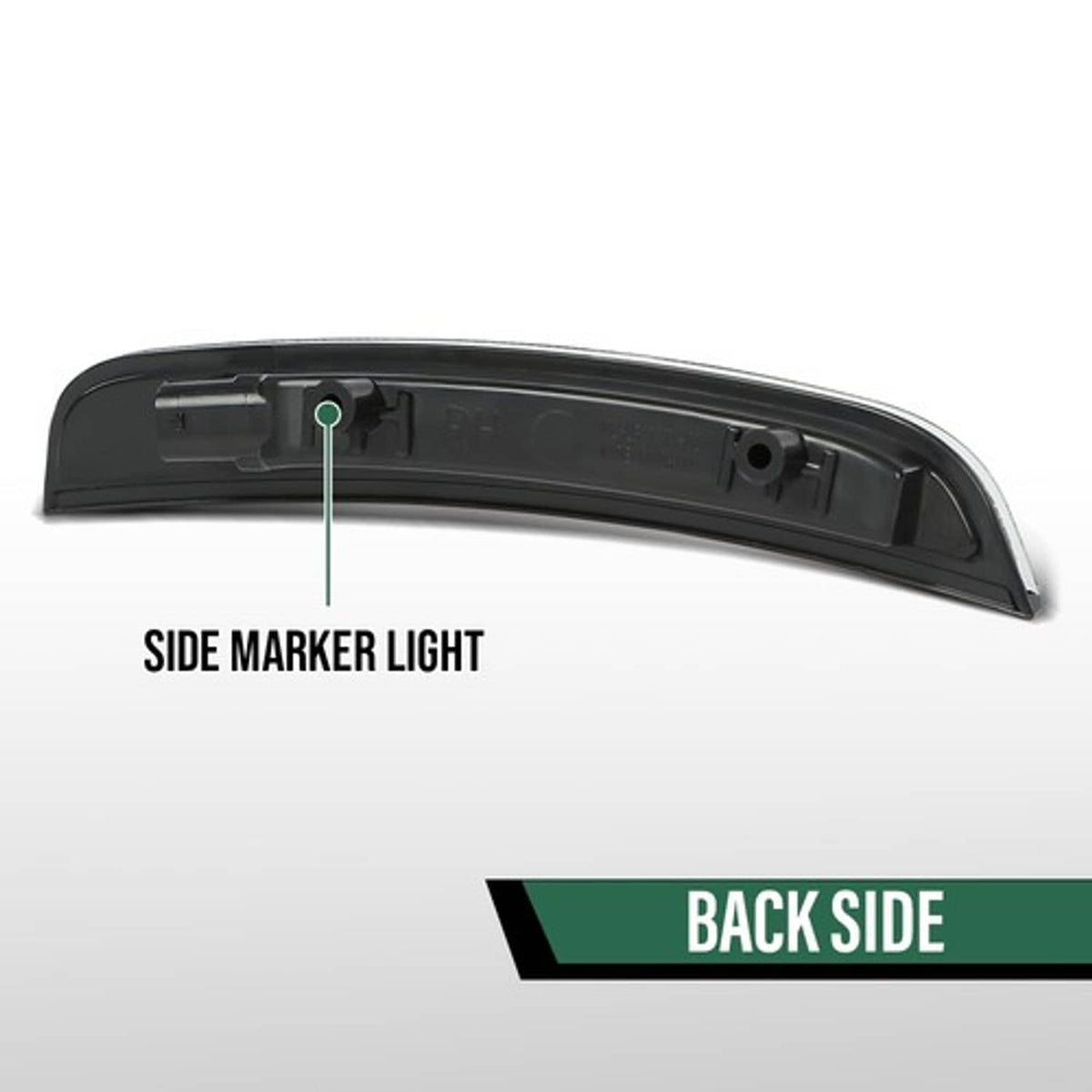 Solid Spare Fit For 2015-2022 Dodge Charger LED Side Marker Lights Front+Rear Fender Lamps