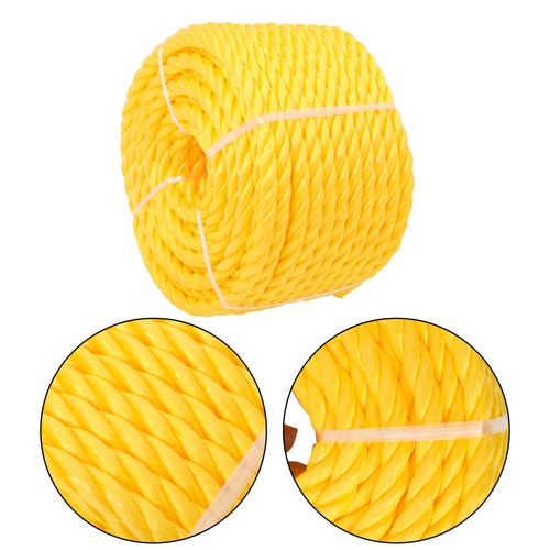 Solid Spare 1/2in x 100 Feet 3 Stranded Orange Yellow Polypropylene Braided Rope