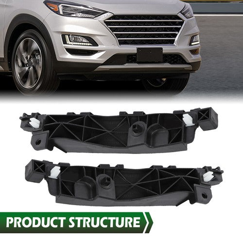 Solid Spare Fit For 2010-2015 Hyundai Tucson Front Bumper Bracket Driver & Passenger Pair