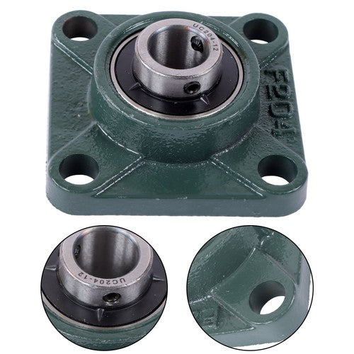 Solid Spare 10 Pcs UCP204-12 Pillow Block Flange Bearing 3/4" Bore 4 Bolt Solid Base