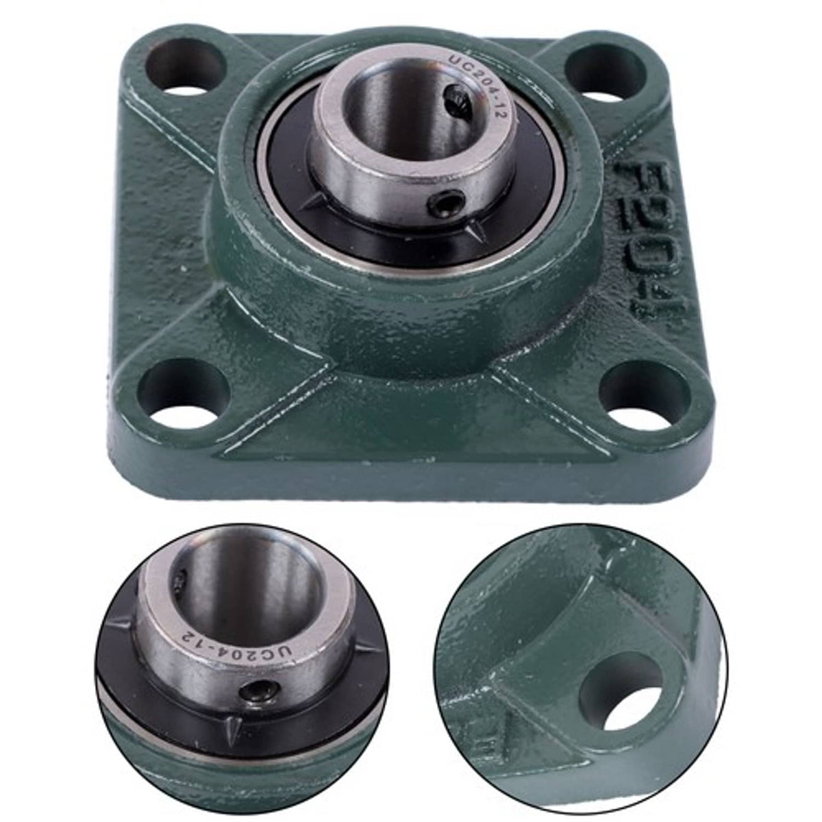 Solid Spare 10 Pcs UCP204-12 Pillow Block Flange Bearing 3/4" Bore 4 Bolt Solid Base