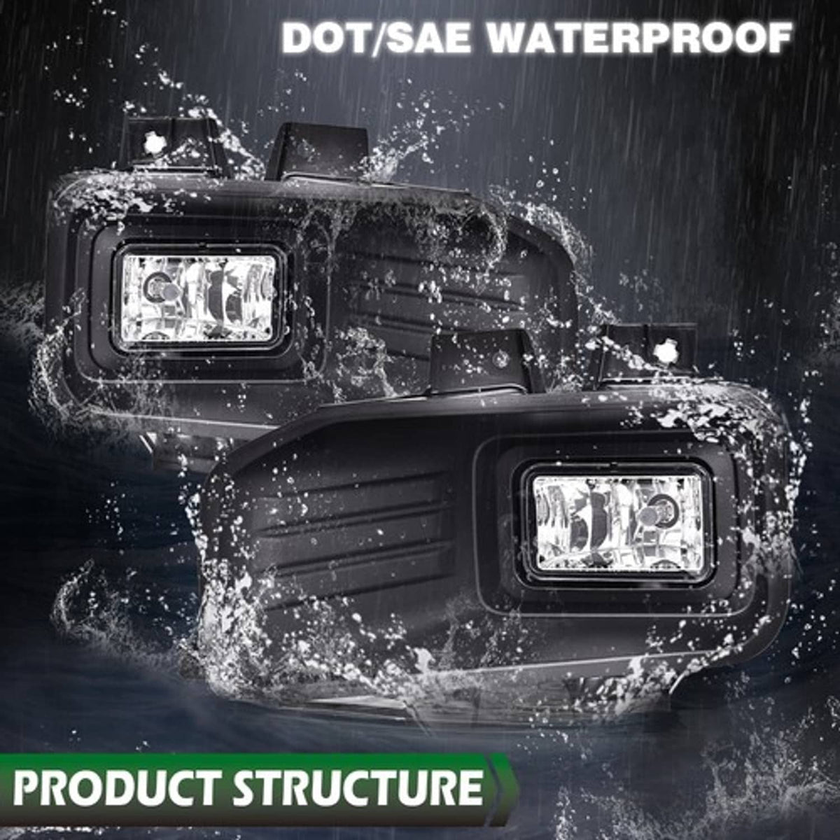 Solid Spare Halogen Fog Lights Driving Lamps Left& Right Pair Fit For Ford F150 Pickup 18-20