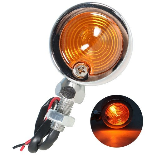 Solid Spare For Motorcycle Chrome Passing Driving Spot Fog Lamp Turn Signal Light