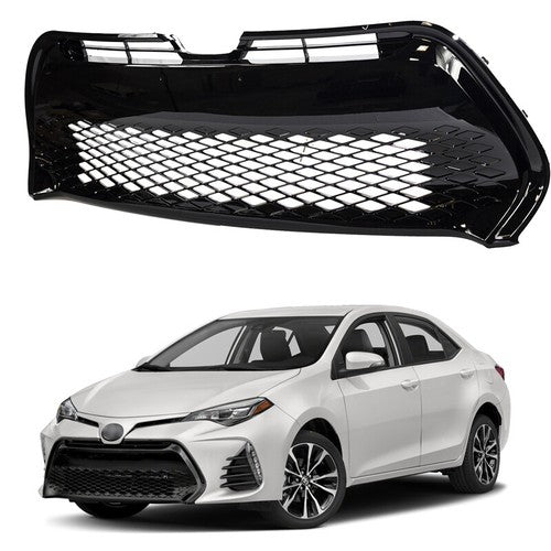 Front Bumper Lower Grille Grill Black Fit 2017 2018 2019 Toyota Corolla SE XSE