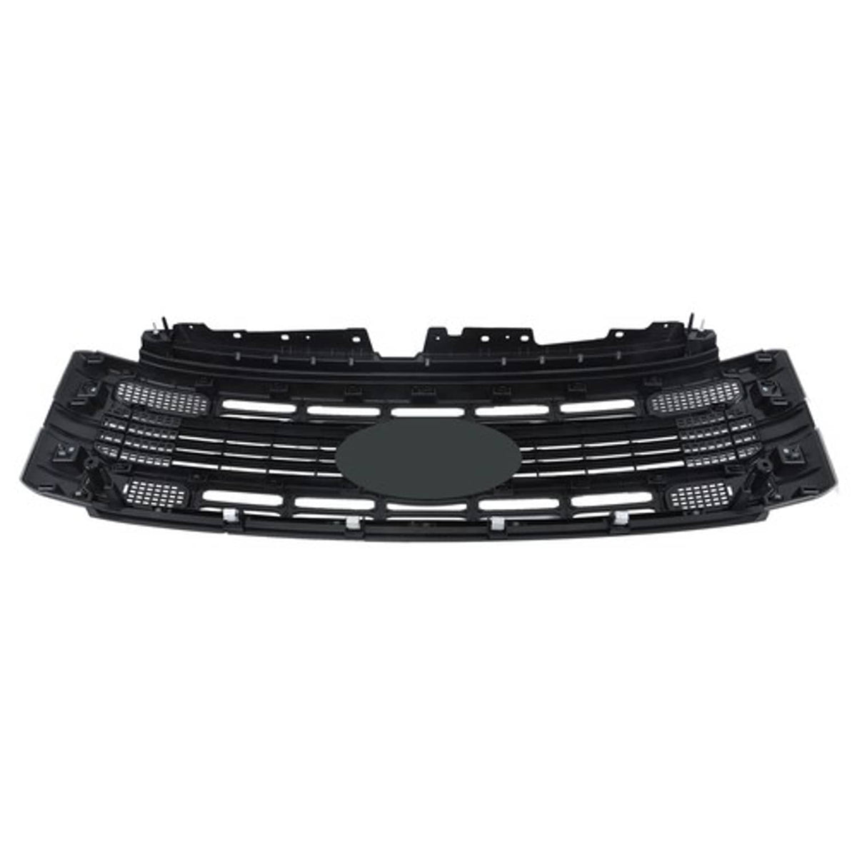 Solid Spare Fit For Ford F250 XL/XLT 2023 2024 Gloss Black Plastic Front Upper Grill Grille