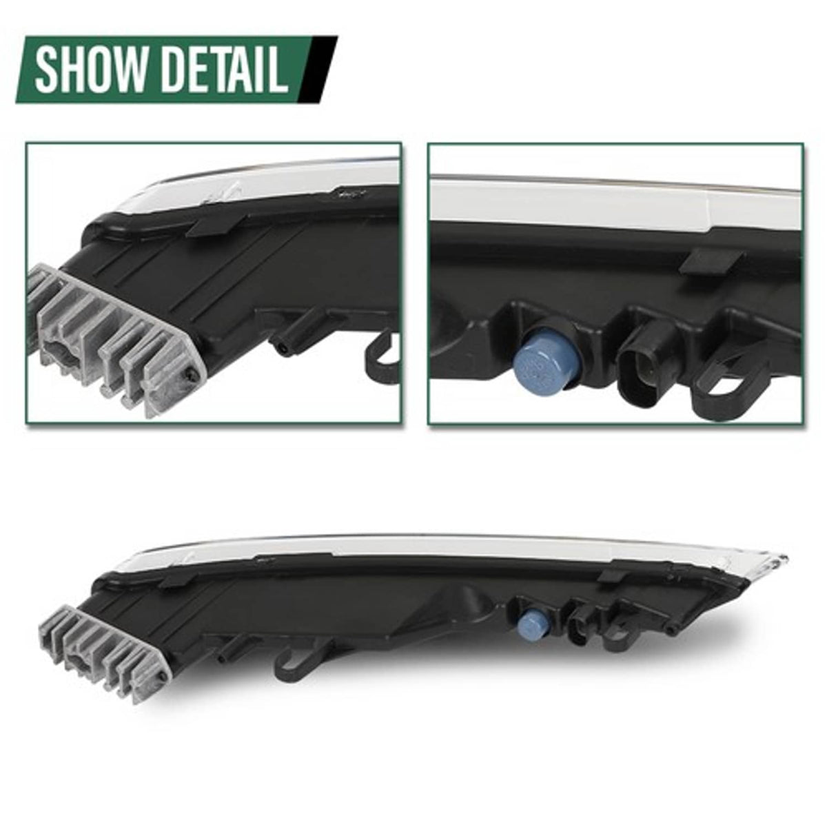 Solid Spare LED DRL Fog Light Daytime Running Lamp Left Fit For 15-18 Porsche Cayenne 958
