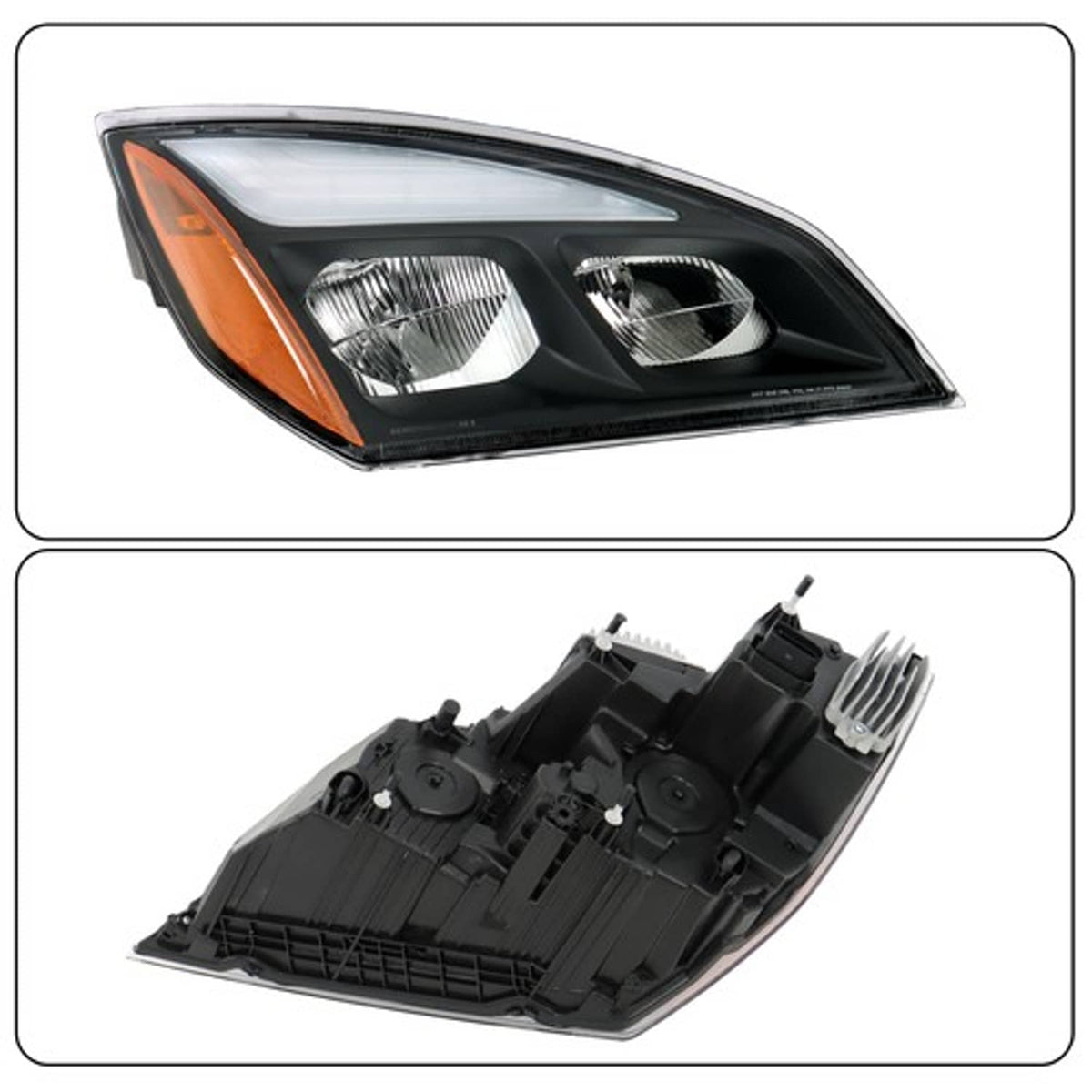 Solid Spare For Freightliner Cascadia P4 2018+ NEWER Headlight Lamp LED - RIGHT Passenger
