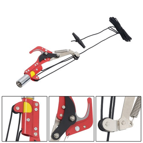 Solid Spare 27ft manual tree pruning saw band scissors 8 knots yellow