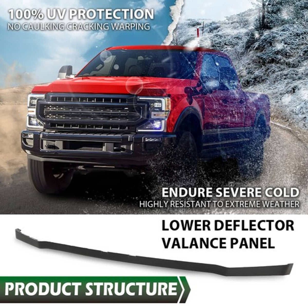 Solid Spare Fit For 2020-2022 F250 F350 F450 Super Duty Tremor Lower Deflector Valance Panel