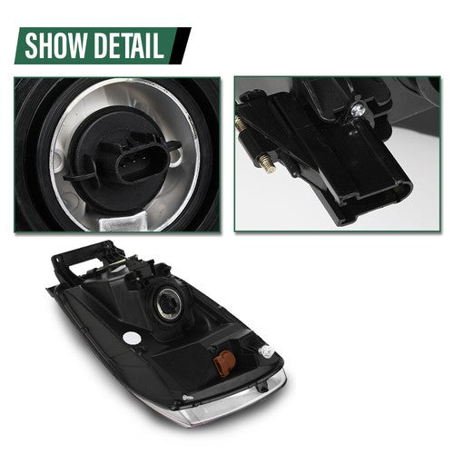 Solid Spare Fit For 06-2008 Dodge Ram 1500/06-09 Ram 2500 3500 Amber Chrome Headlight Right