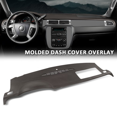 Solid Spare TPE Dash Cover Cap Overlay Brown Fit For 07-14 Suburban Tahoe Yukon Avalanche