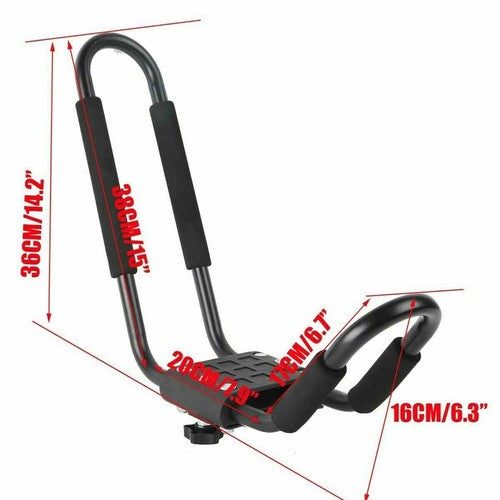 Solid Spare 2 Pairs Kayak Roof Rack Carrier Boat Ski Surf Roof Mount Car Cross J-Bar Rack