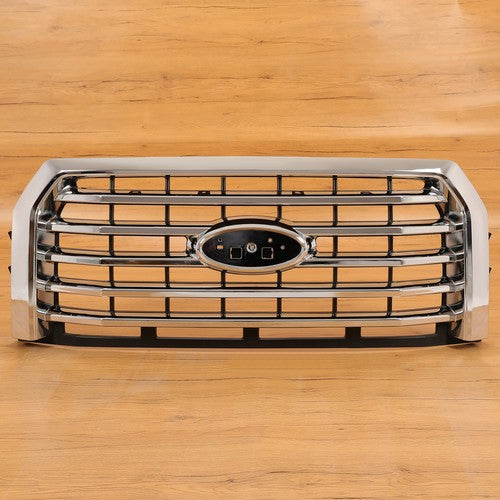 For Ford F-150 F150 2015 2016 2017 Chrome Front Upper Bumper Grille FL3Z-8200-EA