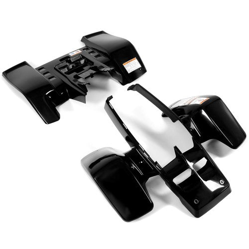 Solid Spare Front + Rear Fender Plastic Body For 1987-2006 Yamaha Banshee 350 YFZ350 (Black)