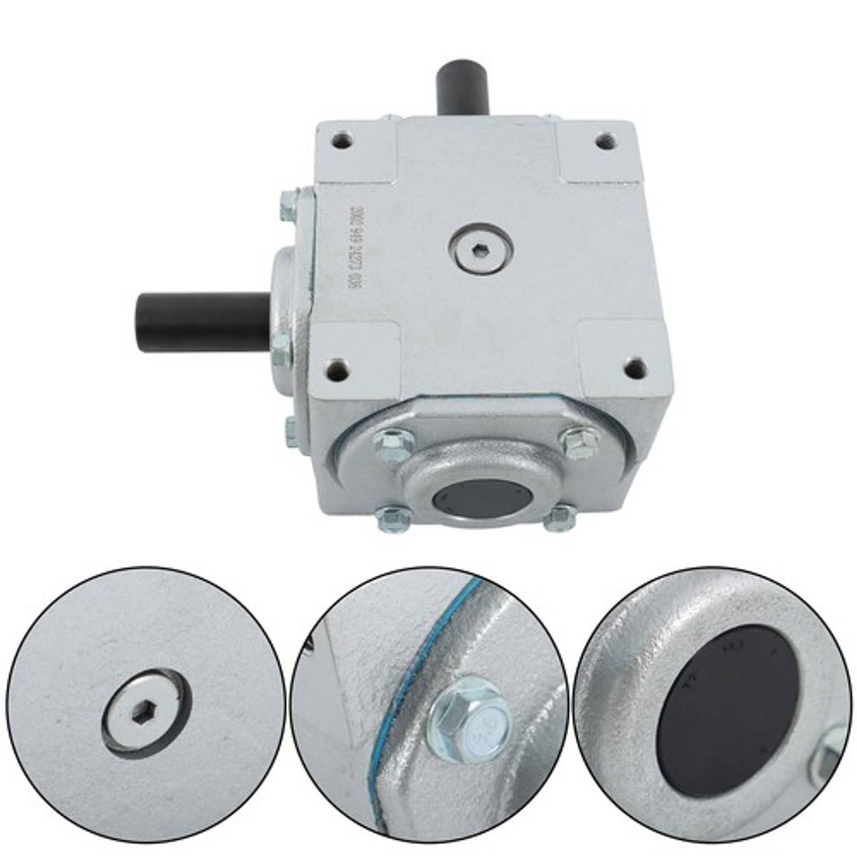 Solid Spare 40 HP Right Angle Gearbox 19455-SR-KW-KW-GR For Crosshole And Keyed Shaft